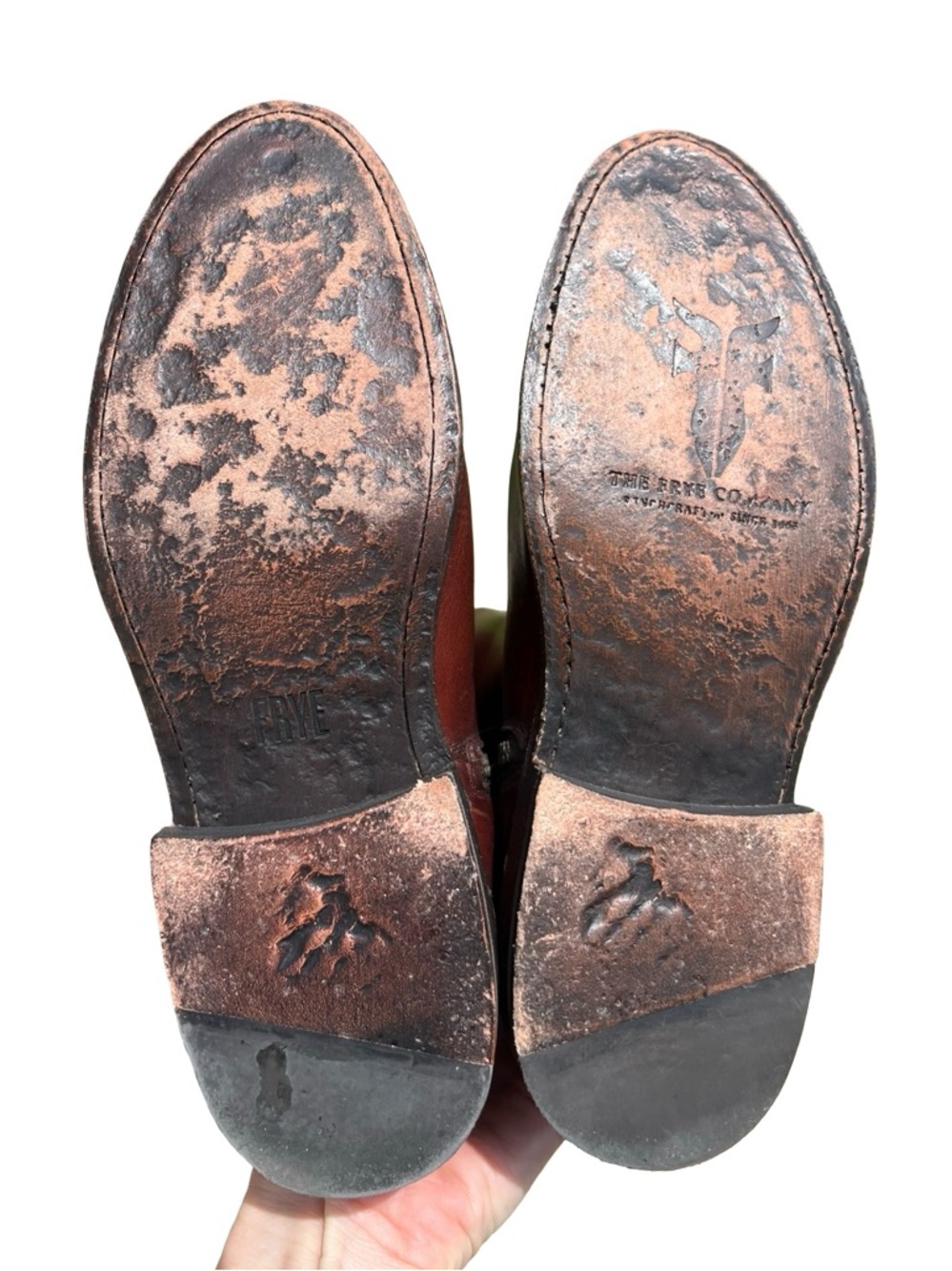 FRYE Jayden Redwood Brown Tall Leather Riding Boots Sz 5.5 Equestrian‎ Western - Picture 12 of 13